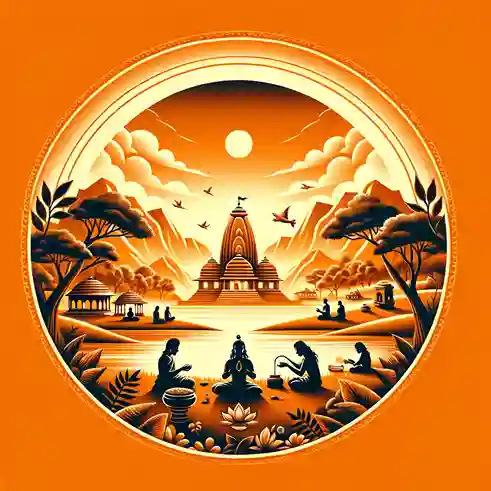 Fasting scene for Ashwina, Krishna Ekadashi. Hindu, Fasting.